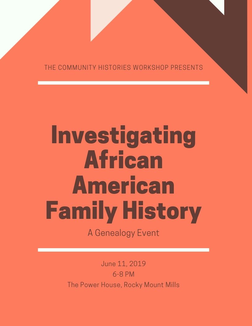 African-American Genealogy Workshop & Adaptive Reuse Charrette
